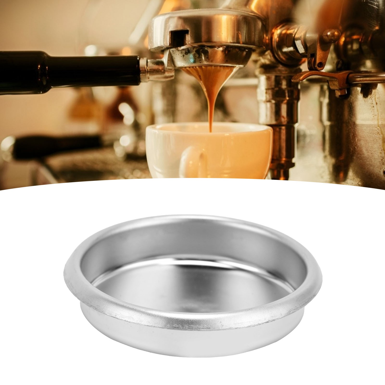 Blind Filter Disc - 54mm Kaffeemaschinen-Edelstahl-Rückspüleinsatz Metall-Blindfilter für Breville Sage8