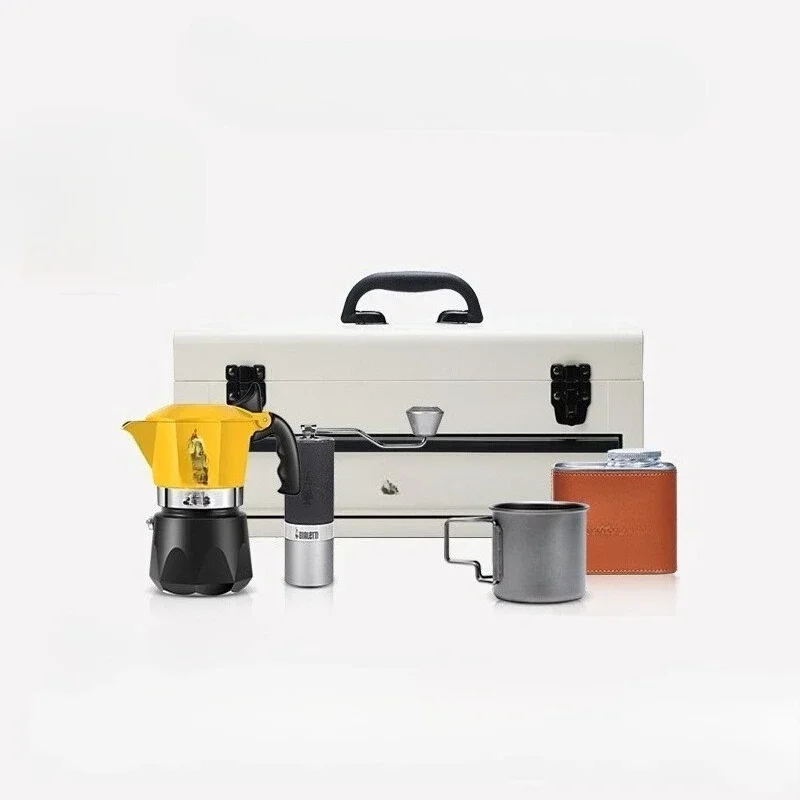 Coffee.Equipment Parts - Camping-Kaffee-Set mit Mokkakanne, Outdoor-Geschenkbox, Komplettes Camping-Kaffee-Equipment