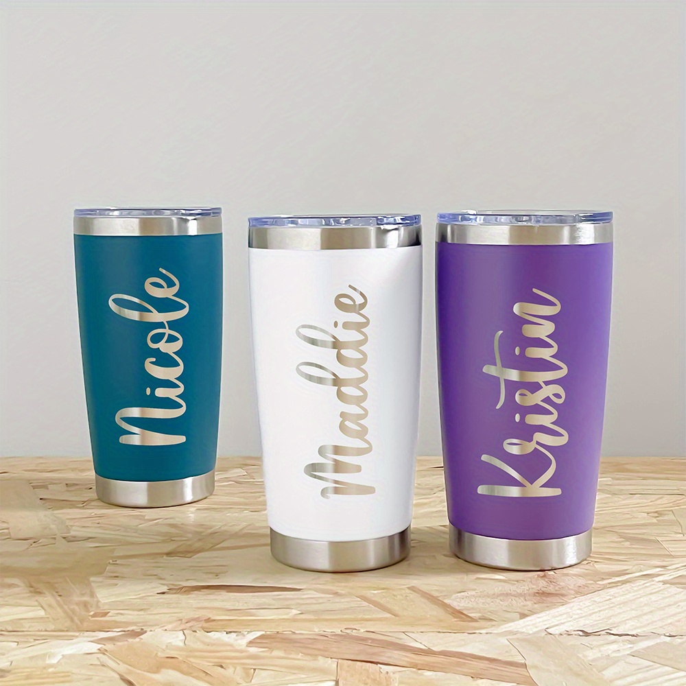 Coffee Equipment Names - Personalisierter 20oz Edelstahlbecher mit Namen, individuell