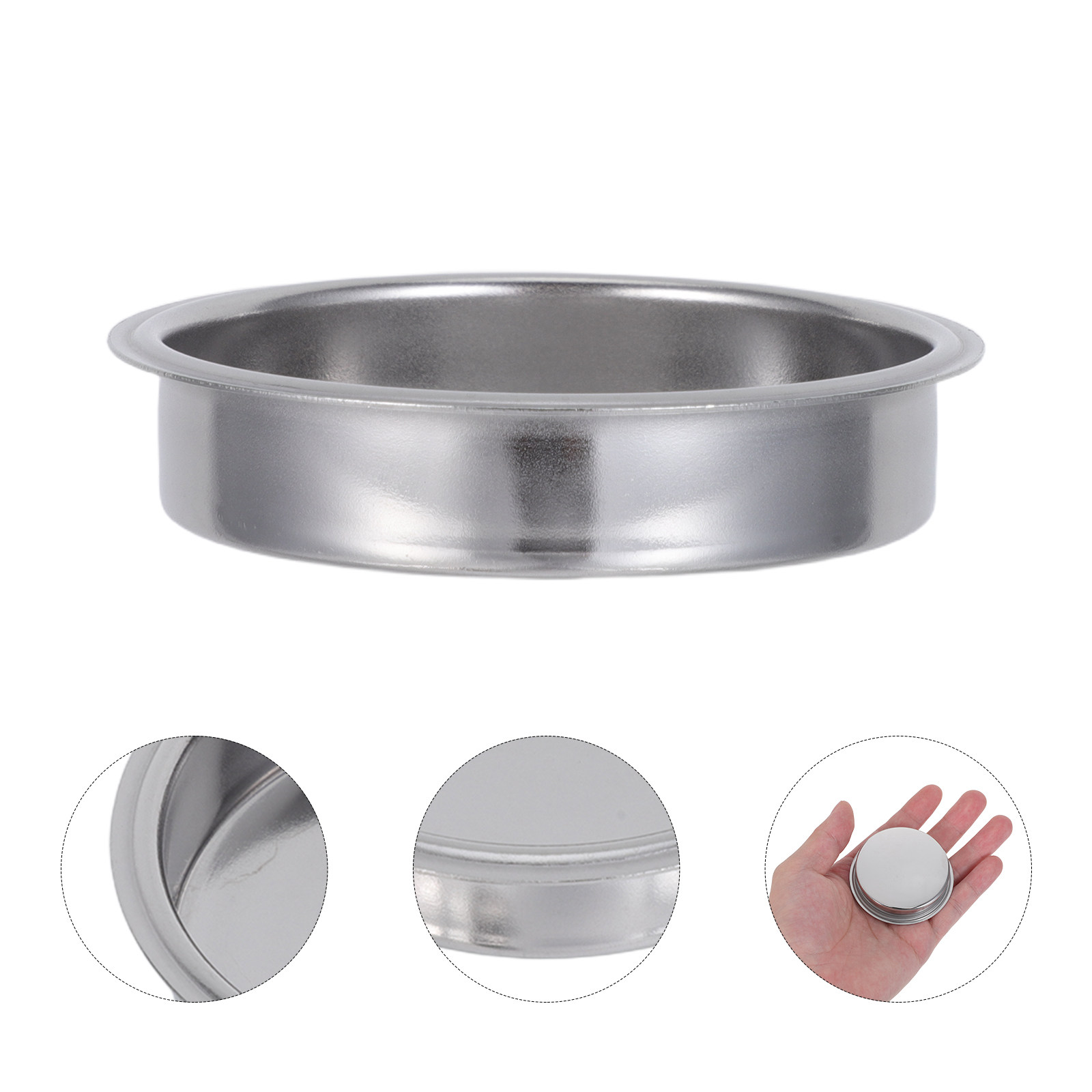 Blind Filter Disc - 3-teilige Kaffeemaschinen-Pulverschale, universeller 51-mm-Edelstahl-Blindfilterkorb, Espresso-Maschinen-Rückspülscheibe, Portafilter