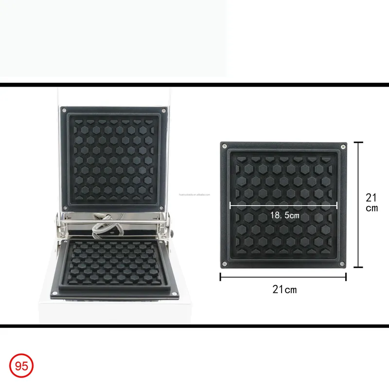 Coffee.Equipment Parts - Kommerzieller Waffelautomat mit Antihaft-Backblech und Schnellaufheizfunktion