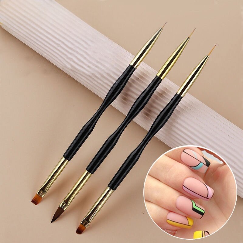 3 Stück Doppelkopf-Nagelkunst- – Group Head Brush Bewertung und Preis